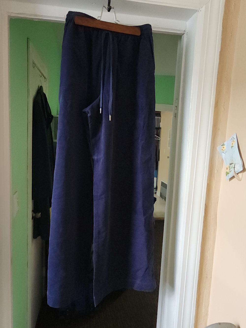 ATM Anthony Thomas Melillo Navy Wide-Leg Drawstring Pants